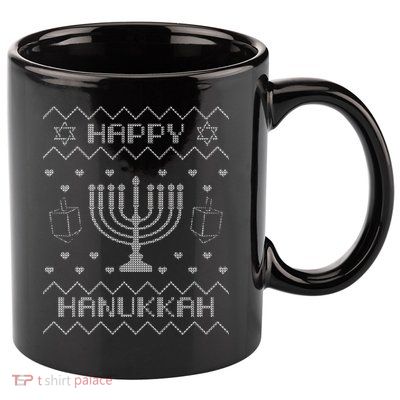 Ugly Hanukkah Sweater 11oz C Handle Ceramic Mug