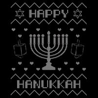 Ugly Hanukkah Sweater Cropped Pullover Crew