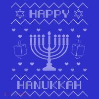 Ugly Hanukkah Sweater Sustainable Beanie