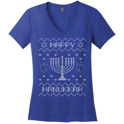 Ugly Hanukkah Sweater Women's V-Neck T-Shirt