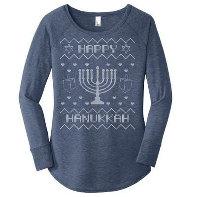 Ugly Hanukkah Sweater Women's Perfect Tri Tunic Long Sleeve Shirt