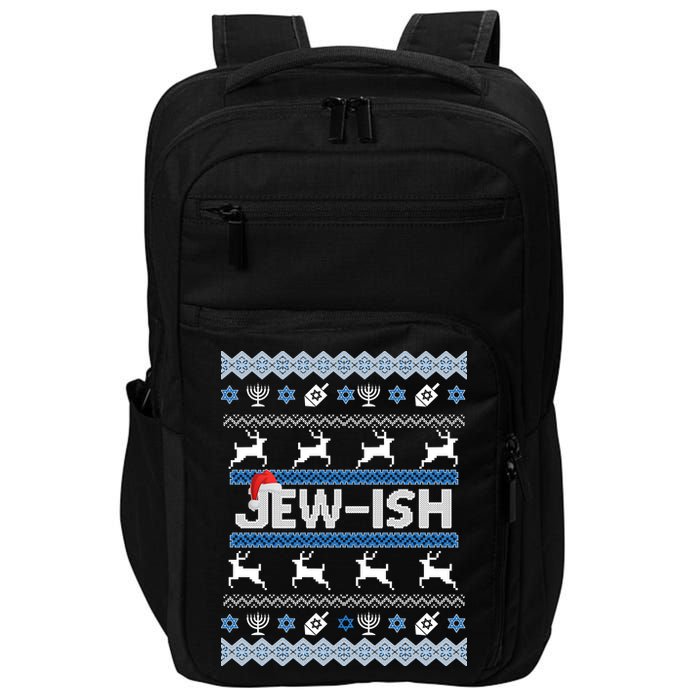 Ugly Hanukkah Sweater Jew-ish Santa Impact Tech Backpack
