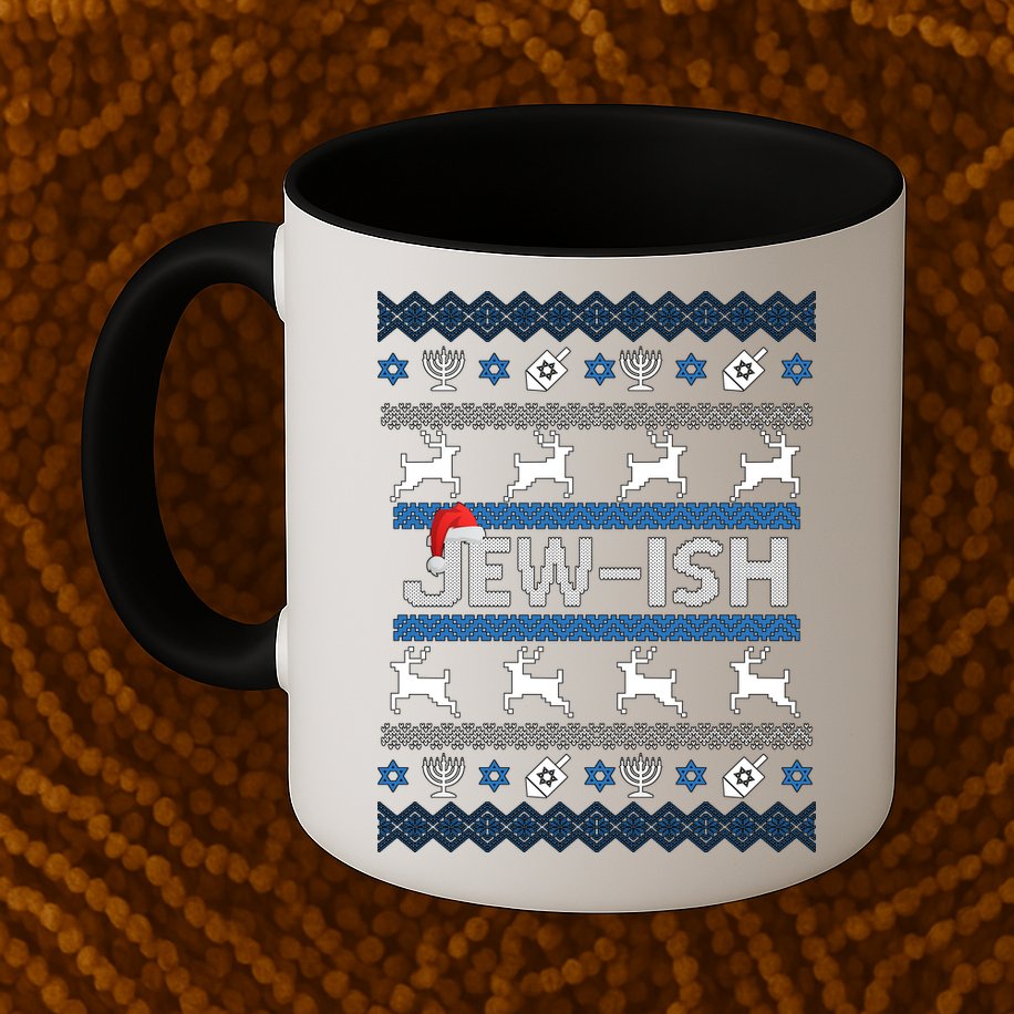 Ugly Hanukkah Sweater Jew-ish Santa Mug