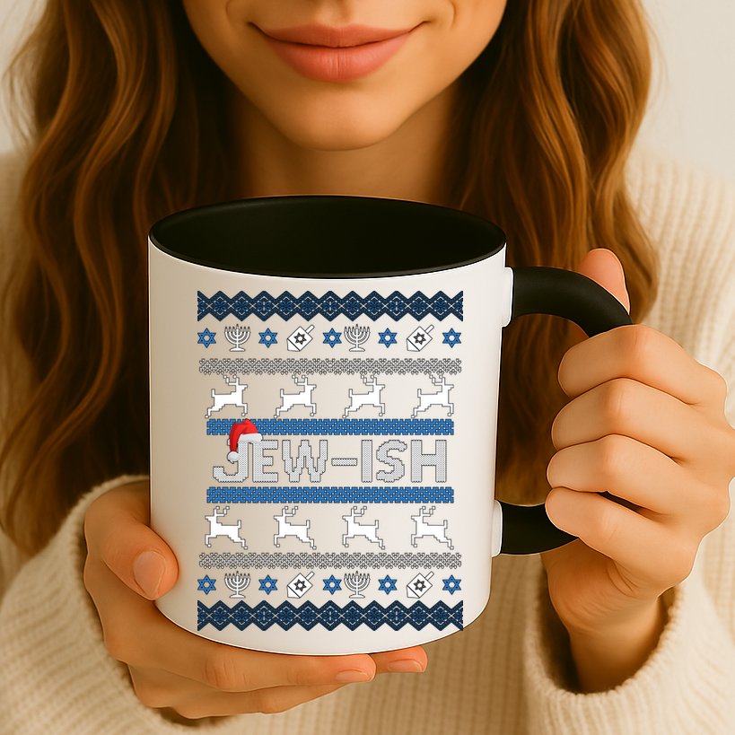 Ugly Hanukkah Sweater Jew-ish Santa Mug