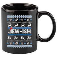 Ugly Hanukkah Sweater Jew-ish Santa 11oz C Handle Ceramic Mug