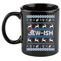 Ugly Hanukkah Sweater Jew-ish Santa 11oz C Handle Ceramic Mug