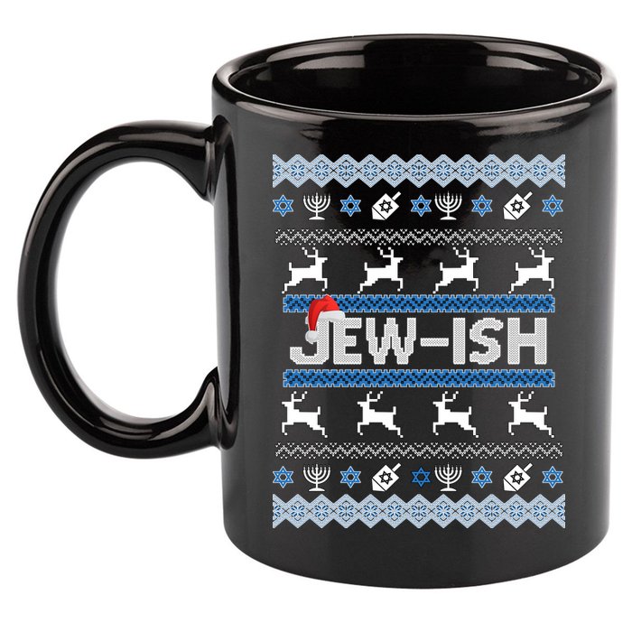 Ugly Hanukkah Sweater Jew-ish Santa 11oz C Handle Ceramic Mug
