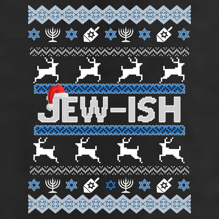 Ugly Hanukkah Sweater Jew-ish Santa 11oz C Handle Ceramic Mug