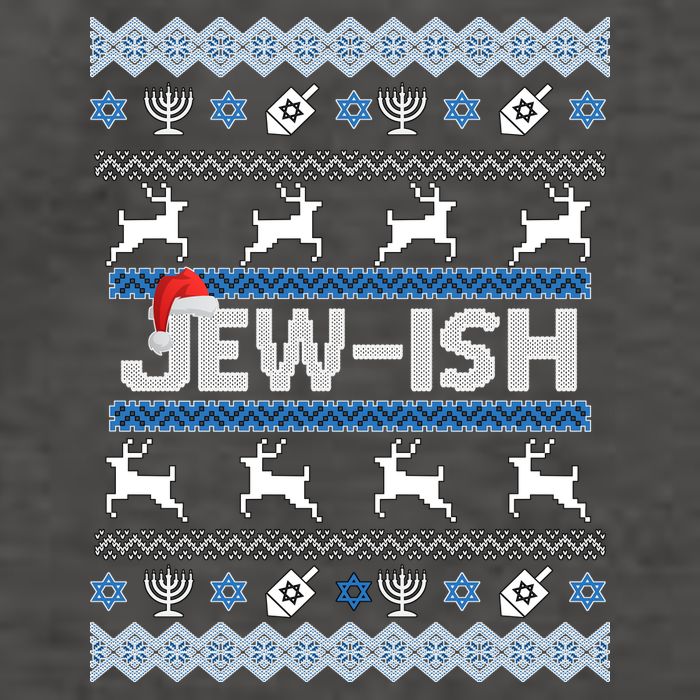 Ugly Hanukkah Sweater Jew-ish Santa Vector Backpack