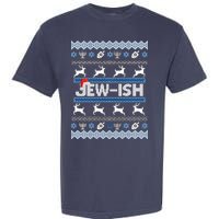 Ugly Hanukkah Sweater Jew-ish Santa Garment-Dyed Heavyweight T-Shirt