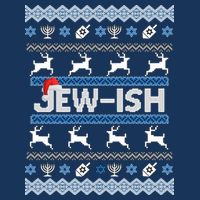 Ugly Hanukkah Sweater Jew-ish Santa Cooling Performance Crew T-Shirt