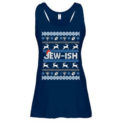 Ugly Hanukkah Sweater Jew-ish Santa Ladies Essential Flowy Tank