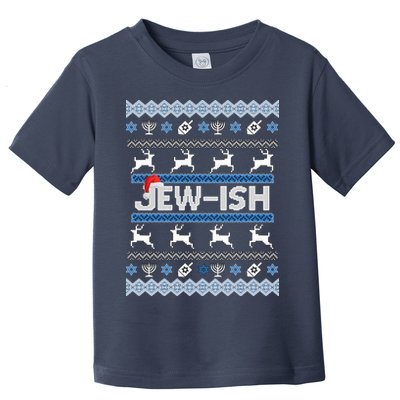 Ugly Hanukkah Sweater Jew-ish Santa Toddler T-Shirt