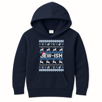 Ugly Hanukkah Sweater Jew-ish Santa Kids Hoodie