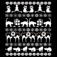 Ugly Kitty Cat Christmas Sweater 16 in Basic Backpack
