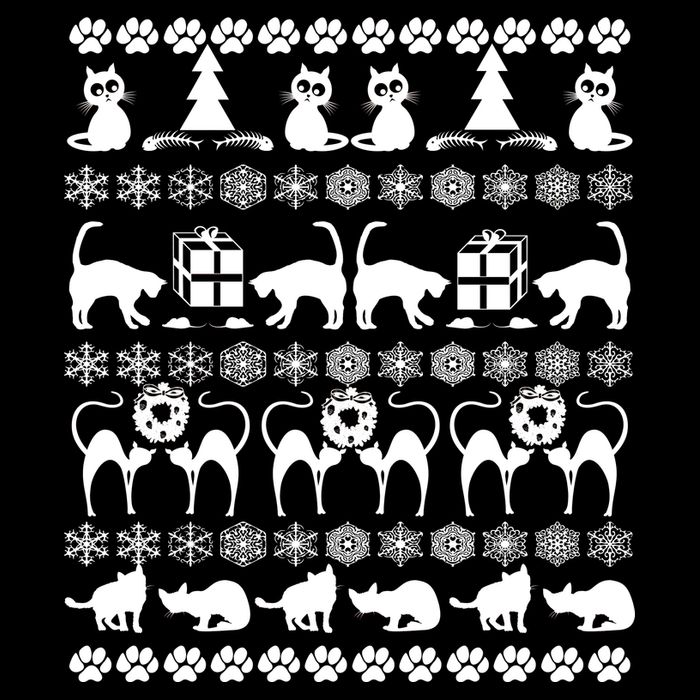 Ugly Kitty Cat Christmas Sweater 16 in Basic Backpack