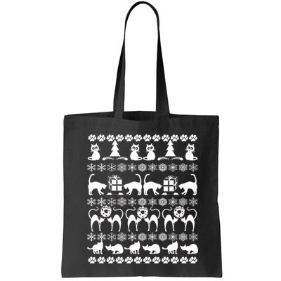 Ugly Kitty Cat Christmas Sweater Bag