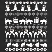 Ugly Kitty Cat Christmas Sweater Golf Towel