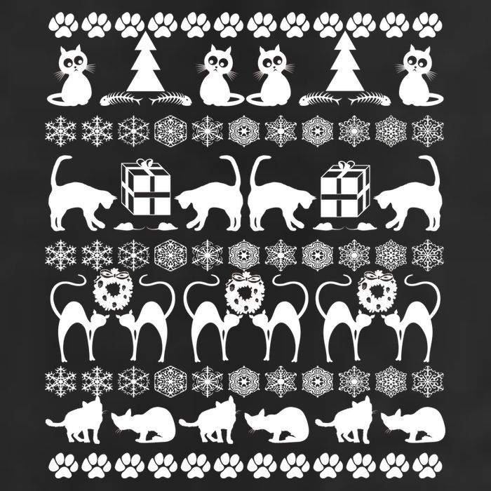 Ugly Kitty Cat Christmas Sweater Golf Towel
