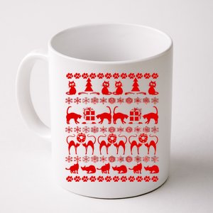 Ugly Kitty Cat Christmas Sweater Coffee Mug