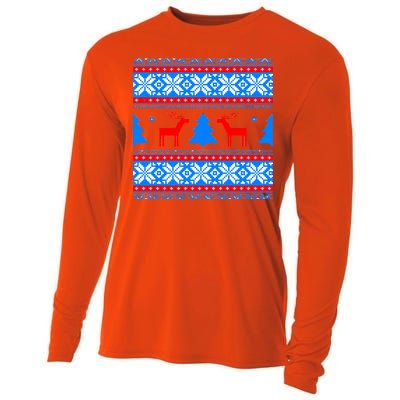 Ugly Reindeer Christmas Sweater Cooling Performance Long Sleeve Crew