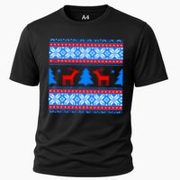 Ugly Reindeer Christmas Sweater Cooling Performance Crew T-Shirt