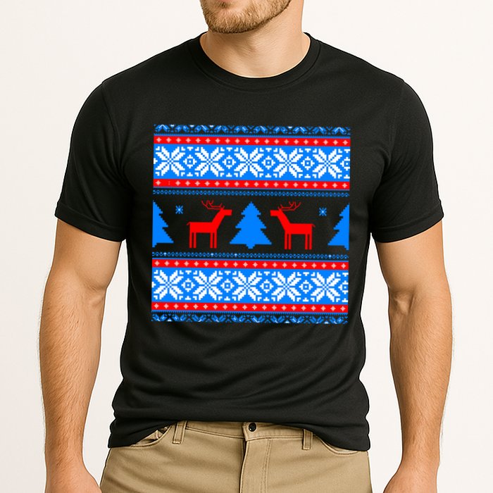 Ugly Reindeer Christmas Sweater Cooling Performance Crew T-Shirt