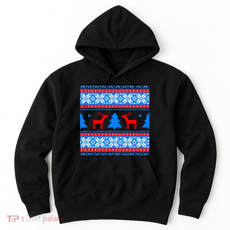 Ugly Reindeer Christmas Sweater Hoodie