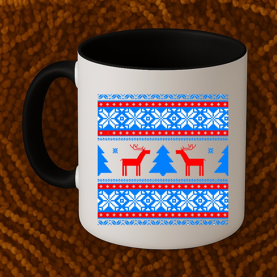 Ugly Reindeer Christmas Sweater Mug