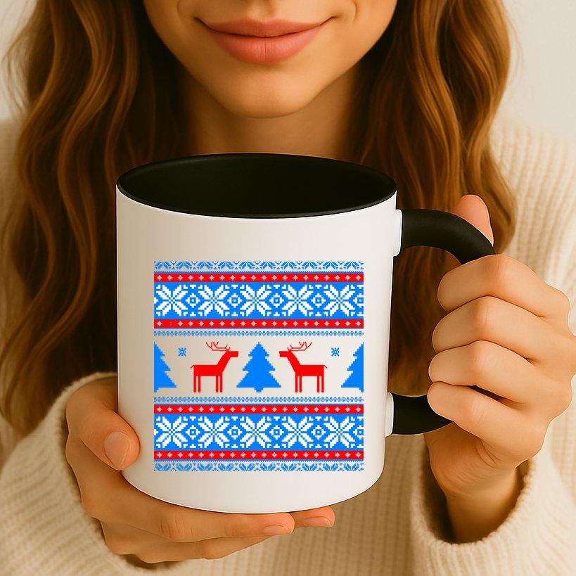 Ugly Reindeer Christmas Sweater Mug