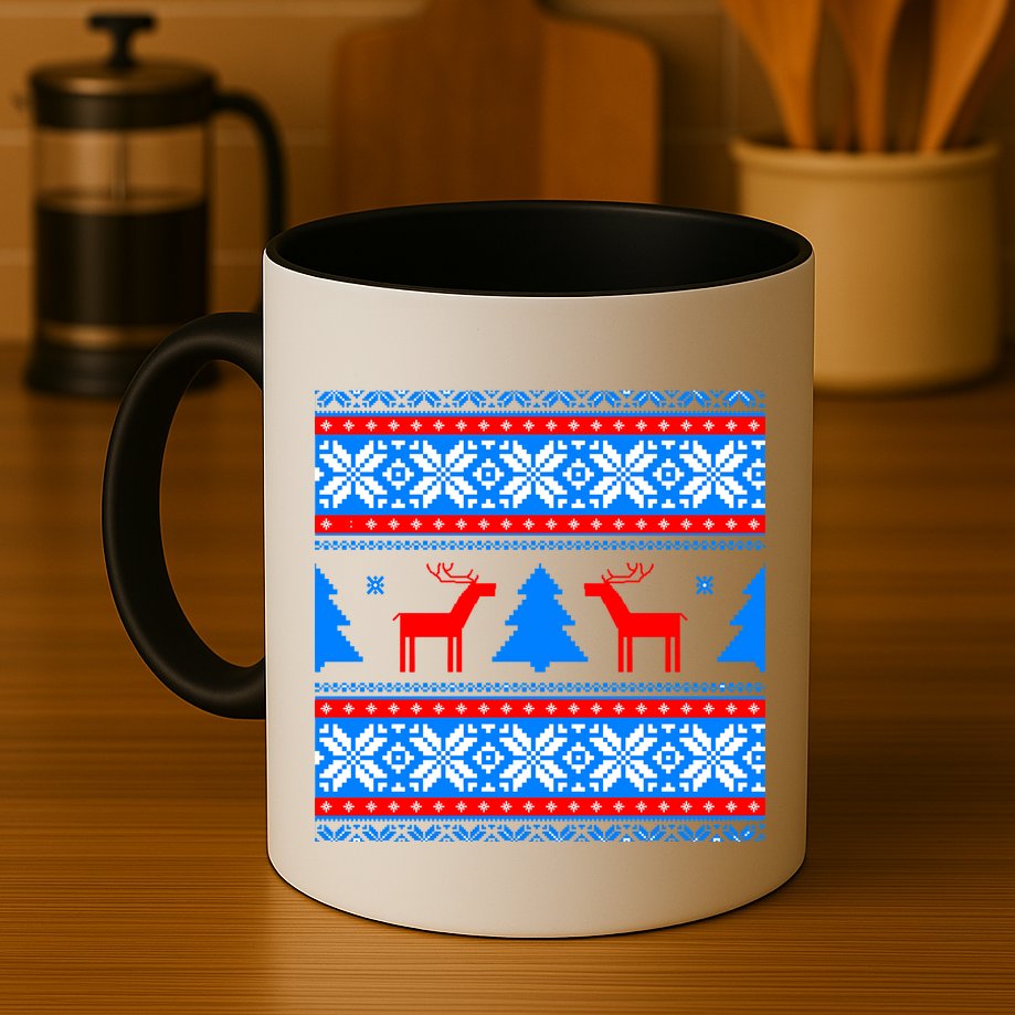 Ugly Reindeer Christmas Sweater Mug