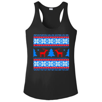 Ugly Reindeer Christmas Sweater Ladies PosiCharge Competitor Racerback Tank