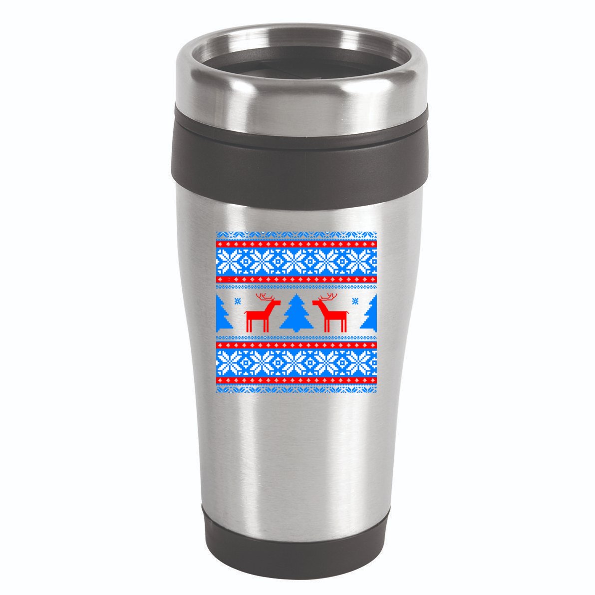 Ugly Reindeer Christmas Sweater 16oz Travel Tumbler