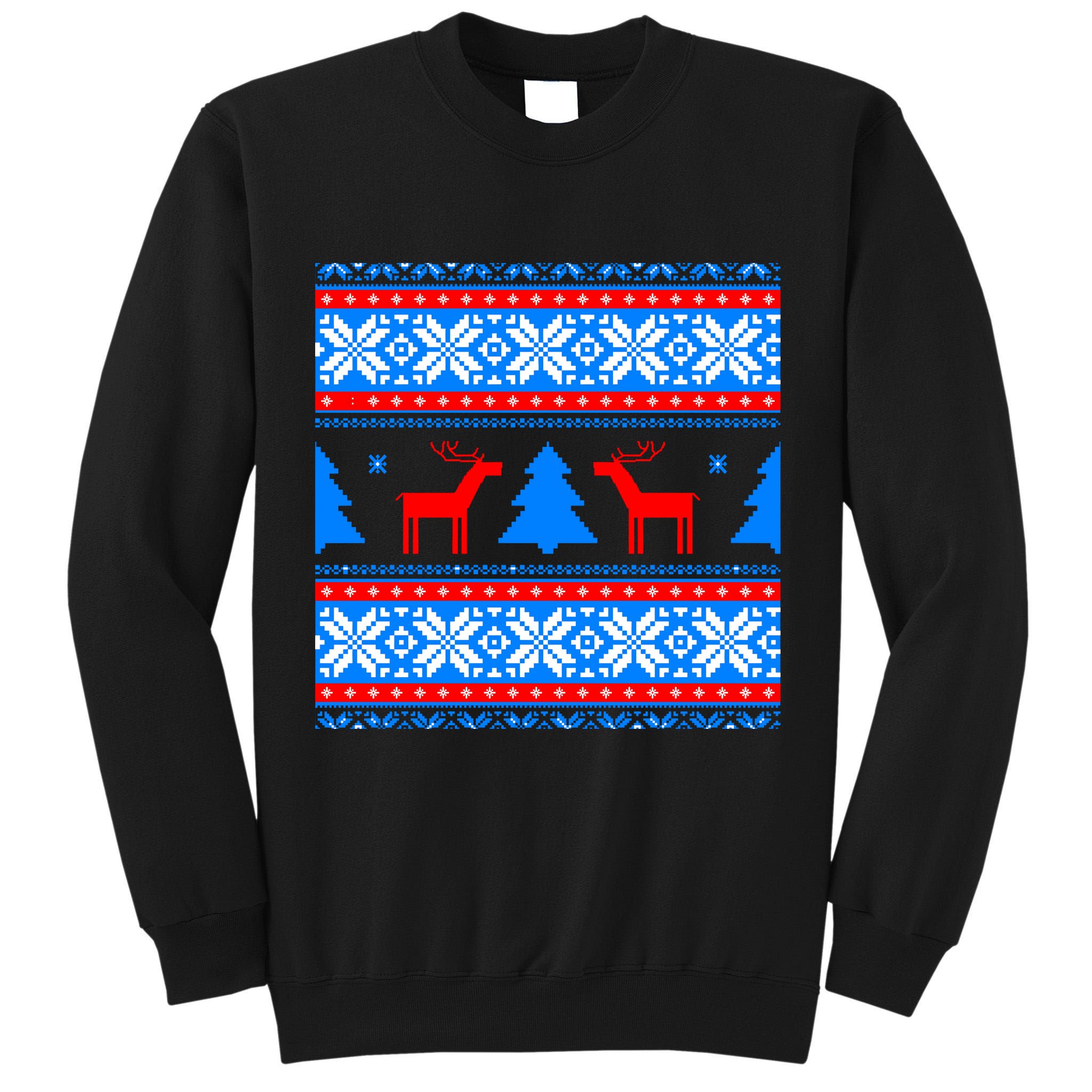 Ugly Reindeer Christmas Sweater Tall Sweatshirt