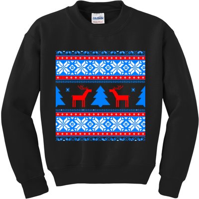 Ugly Reindeer Christmas Sweater Kids Sweatshirt