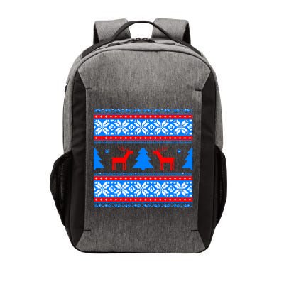 Ugly Reindeer Christmas Sweater Vector Backpack