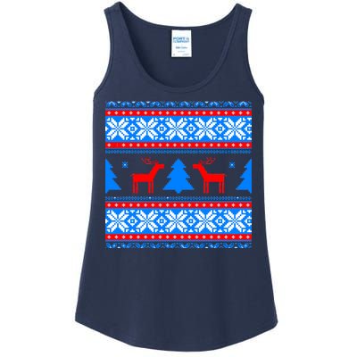 Ugly Reindeer Christmas Sweater Ladies Essential Tank