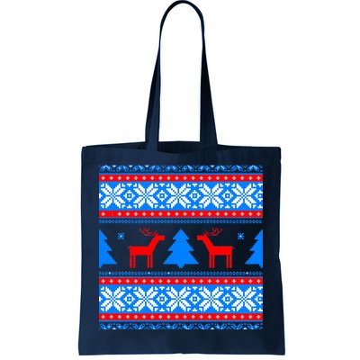 Ugly Reindeer Christmas Sweater Tote Bag