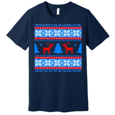 Ugly Reindeer Christmas Sweater Premium T-Shirt