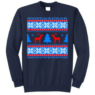 Ugly Reindeer Christmas Sweater Tall Sweatshirt