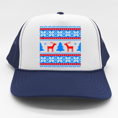 Ugly Reindeer Christmas Sweater Trucker Hat