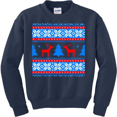 Ugly Reindeer Christmas Sweater Kids Sweatshirt