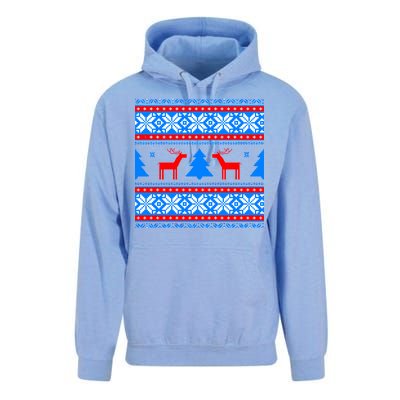 Ugly Reindeer Christmas Sweater Unisex Surf Hoodie