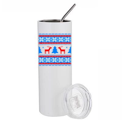 Ugly Reindeer Christmas Sweater Stainless Steel Tumbler