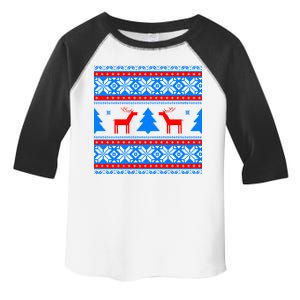 Ugly Reindeer Christmas Sweater Toddler Fine Jersey T-Shirt