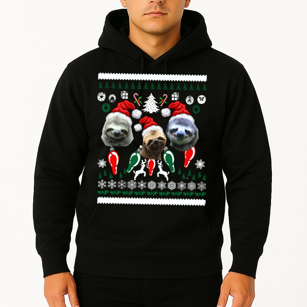 Ugly Sloth Christmas Sweater Hoodie