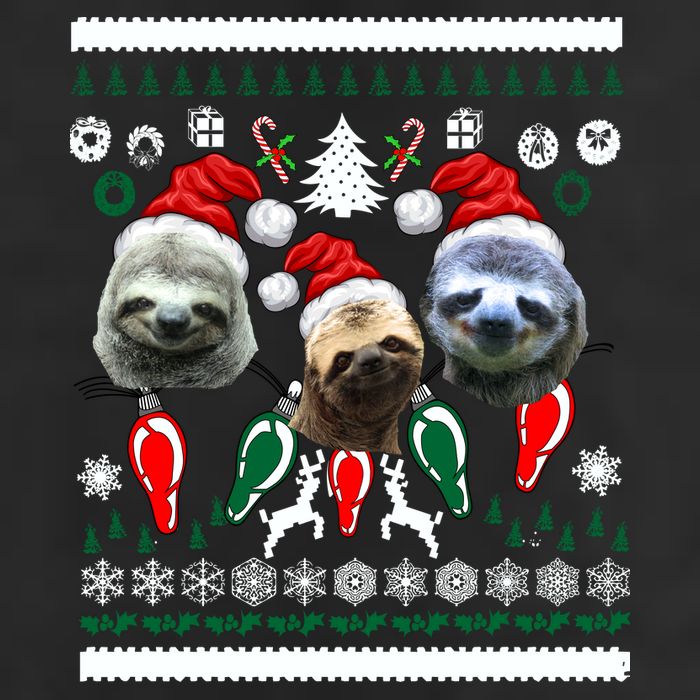 Ugly Sloth Christmas Sweater Adult Drive Performance Visor