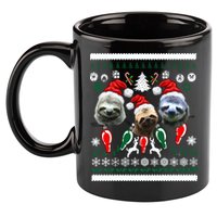 Ugly Sloth Christmas Sweater 11oz C Handle Ceramic Mug