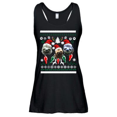 Ugly Sloth Christmas Sweater Ladies Essential Flowy Tank
