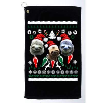 Ugly Sloth Christmas Sweater Golf Towel